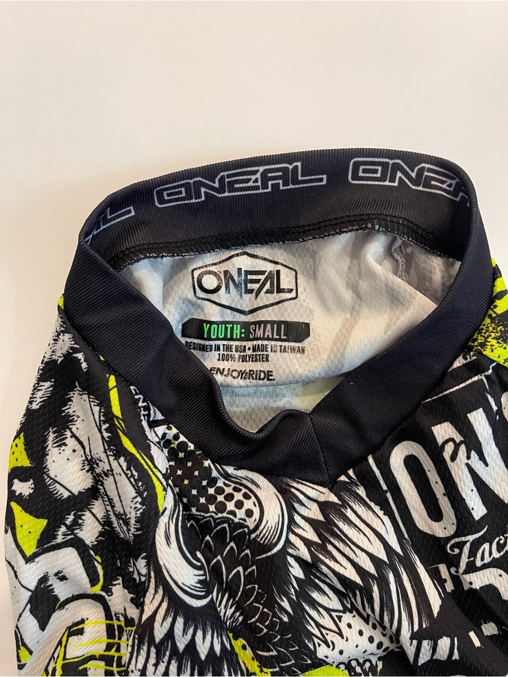 O'NEAL Youth Long Sleeve Graphic Tee - Black & Neon Yellow